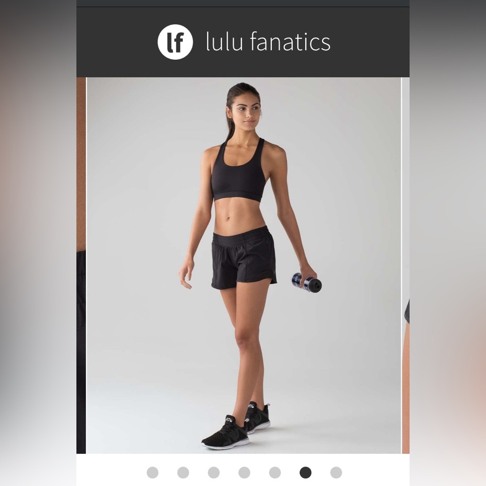 Great used condition Lululemon Hotty Hot shorts, black, size 12 with 4” inseam